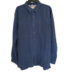 The North Face Men's Blue Plaid Casual Button-Up Shirt Size L